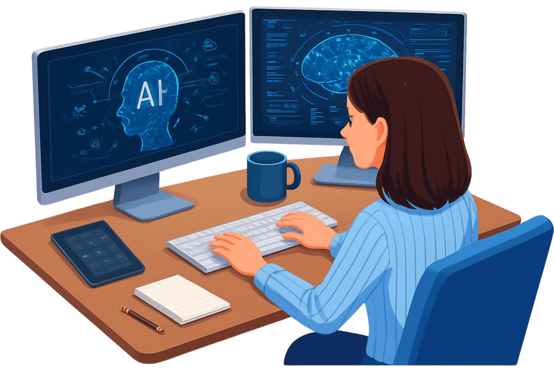 Deep tech engineering illustration